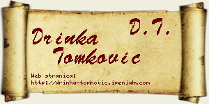 Drinka Tomković vizit kartica